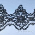 Svart vintage virkad Guipure Lace Trim